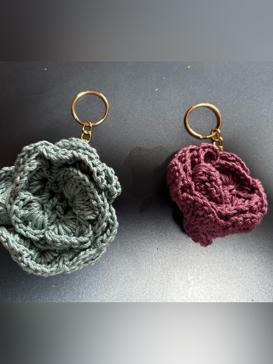 Accessories - Pick One! Handmade Crochet Flower Keychains | Floral Bag Charm Accessories